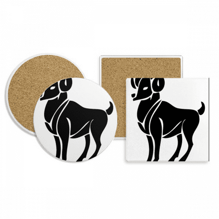 

Constellation Aries Zodiac Symbol Coaster Cup Mug Holder Absorbent Stone Cork Base Set
