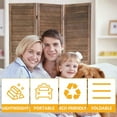 thumbnail image 6 of WYDK Room Dividers and Folding Privacy Screens, 3 Panel 69 Inch Tall Portable Room Seperating Divider, Handwork Solid Wood Room Divider Wall, Dividers Freestanding for Home Office,Brown, 6 of 7