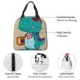 thumbnail image 4 of Disketp Cool Dino Playing Skateboard Bolsa Térmica para Almuerzo para Hombre y Mujer, Ideal para Trabajo, Senderismo y Picnic, 4 of 8