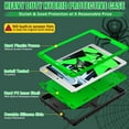 thumbnail image 3 of ELEHOLD Kids Friendly Case for iPad 6th/5th Gen Pro 9.7 iPad Air 2 Case, Heavy Duty Shockproof Rugged Protective Case with Foldable Kickstand for Kids Boys Children for iPad 9.7 inch Case,Green+Black, 3 of 9