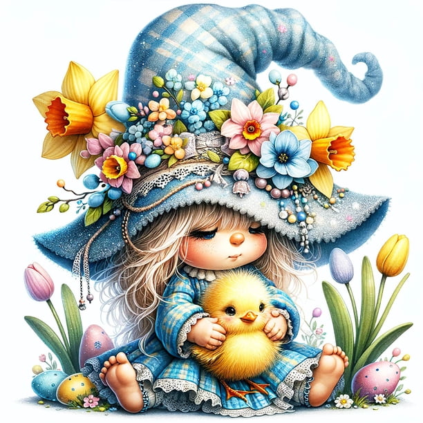(ZSH14) Serie Del Festival Del Pascua Con Diamantes Redondos Pintura Resina Con Diamantes 30*30CM