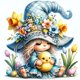 thumbnail image 1 of (ZSH14) Serie Del Festival Del Pascua Con Diamantes Redondos Pintura Resina Con Diamantes 30*30CM, 1 of 9
