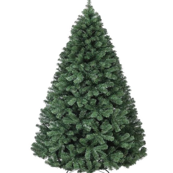Artificial Christmas Tree – 6FT, 758 Realistic Green Spruce Branch Hints, Unlit, Metal Collapsible Stand, Easy Assembly, Perfect for Home, Living Room, Office, Holiday Decor – 6FT