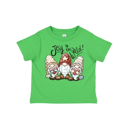 

Inktastic Joy to the World Christmas Gnomes Gift Toddler Boy or Toddler Girl T-Shirt