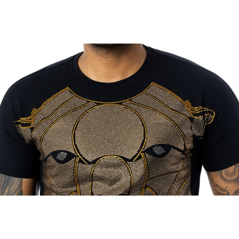 HEADS OR TAILS Mens Saber Tooth Tiger Rhinestone Short