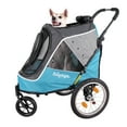 thumbnail image 7 of Ibiyaya FS2080-B Happy Pet Bike Trailer-Jogger 2.0 Foldable 3-Wheel Medium Pet Stroller-Trailer Combo for Running, Jogging & Hiking, Ocean Blue, 7 of 7