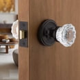 thumbnail image 6 of nostalgic warehouse clacry_psg_238_nk crystal solid brass passage knob set with classic rose and 2-3/8" backset, 6 of 7