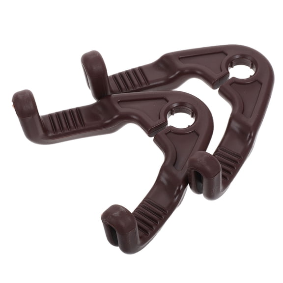 LIFKOME Car Seat Headrest Hooks 2-Pack Dark Brown, Sleek and Stylish Storage Solution for Vehicle Seat Organization