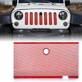 thumbnail image 1 of Xprite Parrilla De Malla De Aleación De Aluminio Roja Con Orificio De Bloqueo De Capó Compatible Con Jeep Wrangler Jk Jku 2007-2018, 1 of 5