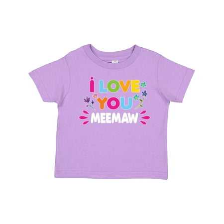 

Inktastic I Love You Meemaw with Flowers Gift Toddler Toddler Girl T-Shirt