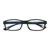 1 Pack Unisex Fashion Rectangular Reading Glasses Blue Light Blocking Readers for Men Women +1.50
