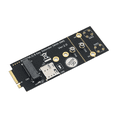 thumbnail image 1 of M.2(NGFF) Key B Adapter with SIM Slot for 3G/4G/5G Module Supports NANO and 3042/3052 Type M.2 Key B Card Size, 1 of 10