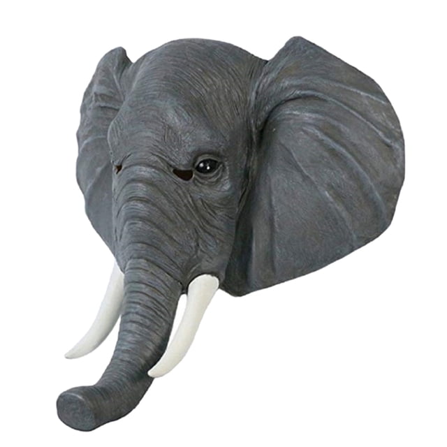 Máscara de látex de elefante para Halloween, tocado, máscara de animal realista divertida, máscara de disfraz de elefante