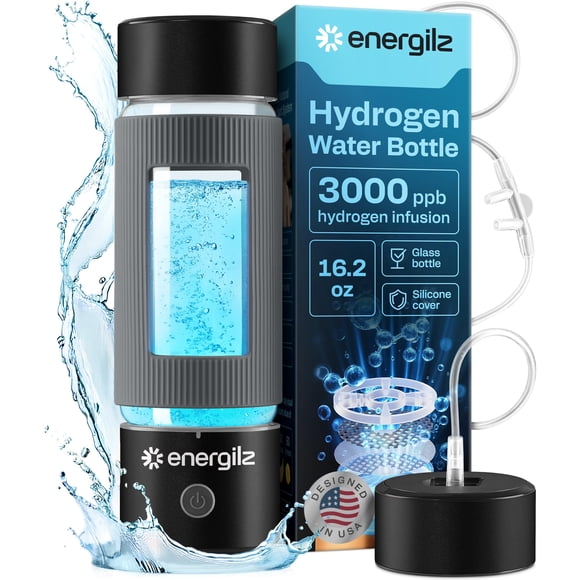 Botella de agua hidrogenada ENERGILZ de 480 ml, generador de 3000 ppb