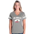 thumbnail image 1 of Womens Los Angeles Football V-Neck T-Shirt, 1 of 5