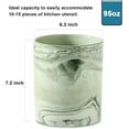 thumbnail image 3 of Large Utensil Holder for Kitchen Counter, Marble Utensil Crock Spatula Holder for Countertop Cooking Tools Storage Caddy Farmhouse Kitchen Decor (Marble-Green), 3 of 6