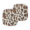 thumbnail image 3 of Kuiaobaty Foldable Car Windshield Sunshade 2 Pack Auto Front Window Sunshade Sun Shield Protector Automotive Accessories Retro Brown Cow Print Pattern for Mini SUVs Small Sedans, 3 of 6