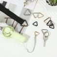 thumbnail image 5 of Triangle Ring Buckle Metal Spring Snap Clip Jump Rings Keychain Belt Fastener for DIY Purses Silver 0.78", 5 of 7