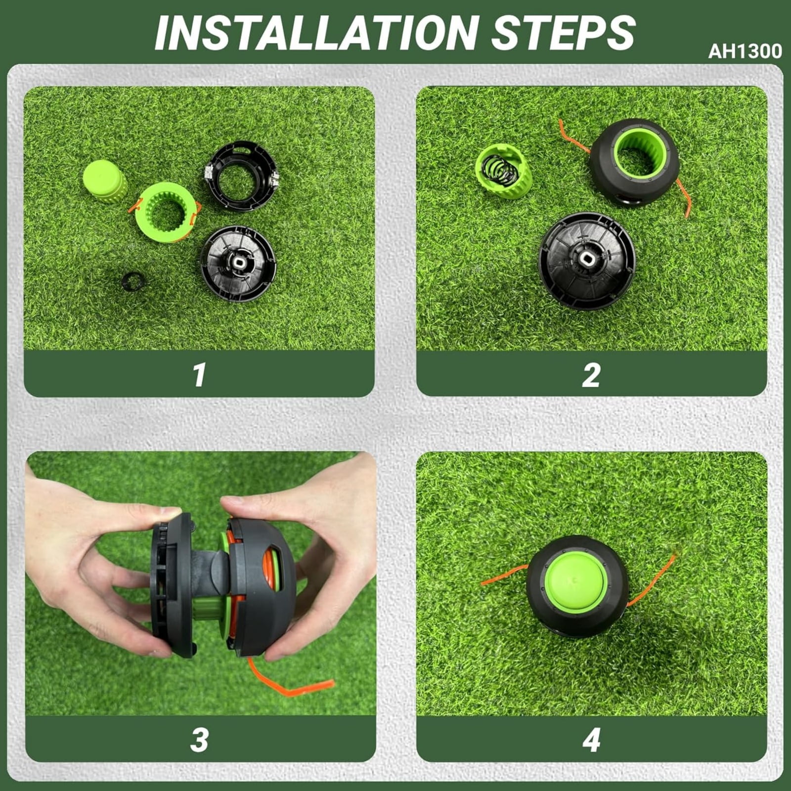 JIAHAOO String Trimmer Head ABS PVC Nylon Line For EGO Power+ 15 Trimmer ST1504SF ST1500XY