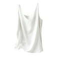 thumbnail image 4 of ShomPort Women's Satin Tank Tops Dressy Casual V Neck Summer Vest Sleeveless Solid Color Cami Blouses, 4 of 4
