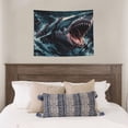 thumbnail image 4 of Goofa Wave Chain Shark Pattern Wall Tapestry for Bedroom ,29x37 Inch Tapestry Wall Hanging Bedspread Tapestry Boho Tapestry, 4 of 8