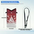 thumbnail image 7 of SEANATIVE Mini Cellphone Crossbody Bag for Woman Man Neoprene Smartphone Pouch Bag Shockproof and Waterproof Open Pocket Design Phone Bag for Travel Beach, Christmas Tree Snowflake Red White, 7 of 7