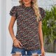 thumbnail image 4 of Blusa suelta con cuello en V y manga corta con estilo para mujer OAVQHLG3B Store lin121212, 4 of 5