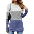 thumbnail image 1 of T-Shirts Léopard à Blocs de Couleur pour Femmes Tunique à Manches Longues Rayée Décontractée, 1 of 6