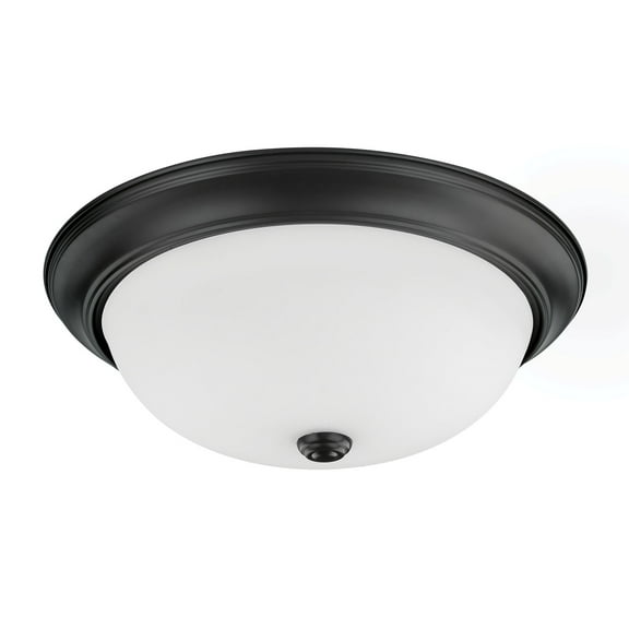 Capital Lighting 214731MB 3 Light 15" Wide Flush Mount Bowl Ceiling Fixture - Black