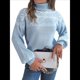 thumbnail image 1 of Suéteres para Mujer, Jerseys Casuales de Larga, Suéteres Cálidos, Tops de Punto Peludo, Suéter Grueso de Gran Tamaño. Azul L, 1 of 10
