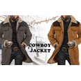 thumbnail image 7 of Men's Jacket Men's Coat Suede Color Blocked Jacket Pocket Zipper Coat, 7 of 7