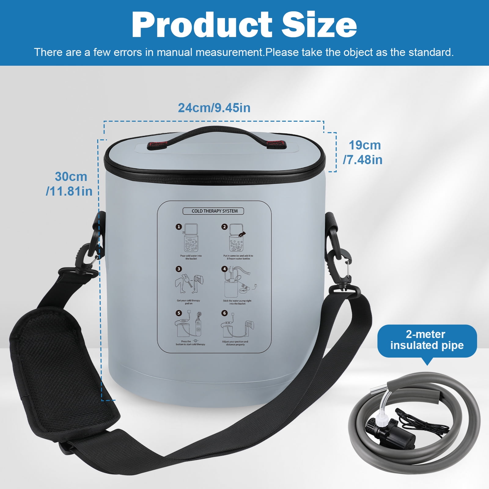 Cold Therapy Machine with Programmable Timer, Ice Machine for Knee After Surgery, Knee Replacement Recovery System, Cryotherapy Pain Relief, with Compression Pad for Shoulder, Hip, Ankle and Foot