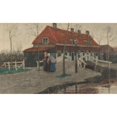 thumbnail image 3 of Theo Mesker 18x12 Black Modern Framed Museum Art Print Titled - Village Face (1872), 3 of 5