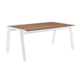 thumbnail image 3 of Modway Roanoke 73" Outdoor Patio Aluminum Dining Table in White Natural, 3 of 5