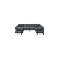 Meridian Furniture Nizuc Grey Outdoor Patio Modular Sectional