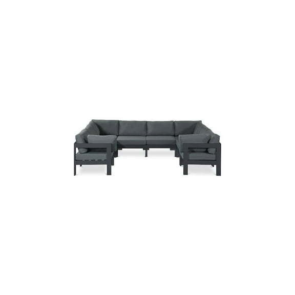 Meridian Furniture Nizuc Grey Outdoor Patio Modular Sectional