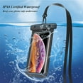 thumbnail image 5 of Waterproof Phone Pouch with Lanyard, [2 Pack] Cell Phone Underwater Dry Bag Case for iPhone 14 13 12 11 Pro Max XS XR 8 7, Samsung Galaxy S23 Ultra S22 S21+ S20 S10 A03S A14 A54 5G A32 A42 A52-Black, 5 of 8