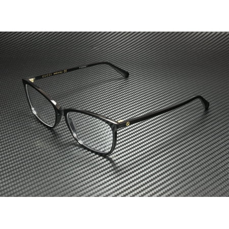 GUCCI GG0548O 005 Square Black Shiny Black Demo Lens 55 mm Women's Eyeglasses