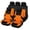 A006- Orange, variant on Car Seat Covers Full Set, Front Car Seat Covers, Rear Seat Covers, Tire Tread Embossed, Knit Fabric, Red, 5 Headrests, 9 Set, Plastic Hooks Included, 168 Characters