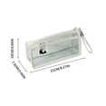 thumbnail image 2 of C Transparent Large Triangular Pencil Case Large Capacity Student Stationery Storage Bag Cloth 8.27X3.94X2.95 Inches Portable Girls Makeup Bag, 2 of 6