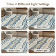 thumbnail image 7 of ODIKA 9'x12' Washable Area Rug Wave Motifs Marine Seashell Coral Reef Nautical Starfish Striped Playful for Great Room, Indoor Concept, Large Living Low Pile, Flatwoven, 7 of 7