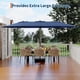 thumbnail image 3 of Qinaqin 15FT Patio Umbrella con Base cm de Profundidadouble-Sided Rectangular Outdoor Ideal para Backyard Garden Profundidadck Swimming Pool Azul Marino, 3 of 5