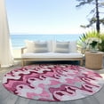thumbnail image 6 of Addison Rugs Chantille Indoor/Outdoor Transitional Waves Blush Washable Round Rug, 8' x 8', 6 of 6