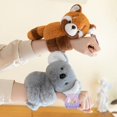 thumbnail image 2 of Baby Raccoon Koala Pop Ring Plush Toy Capibala Doll Pat Bracelet Birthday Gift Children, 2 of 5