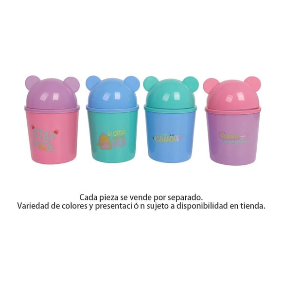 Bote para Basura Prichos Tapa Orejitas Varios Modelos 1 Pieza