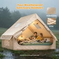 thumbnail image 6 of Qunler 4-6 Person Inflatable Glamping Tent with Pump, Large Waterproof Air Tent for Camping, Easy Setup in 5 Mins, Windproof Cabin Shelter, Beige, 6 of 10