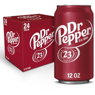 Dr Pepper Soda Pop, 12 fl oz, 24 Pack Cans