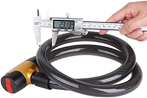 Bike Cable Lock with Keys, 4FT x 23 mm Bike Lock Cable, Durable Steel, Anti-Theft Outdoor Waterproof Locks for Bike, Ebike, Scooter, Motorcycle, Warehouse, Fence Shed, Gate