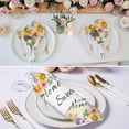 thumbnail image 3 of Spring Wildflowers Cloth Napkins, Watercolor Tulip Floral Leaf Plant Yellow Washable and Reusable Dinner Napkins Set of 2, Table Napkin for Kitchen Party Birthday Wedding Hotel Housewarming 20"x20", 3 of 9