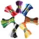 thumbnail image 2 of Hilos de bordar de algodón multicolor Conjunto de hilo dental Artesanía DIY Suave colorfast Costura madejas Muñequera Artesanía 7.5 metros Púrpura 8 colores Inevent HA009216-07, 2 of 6